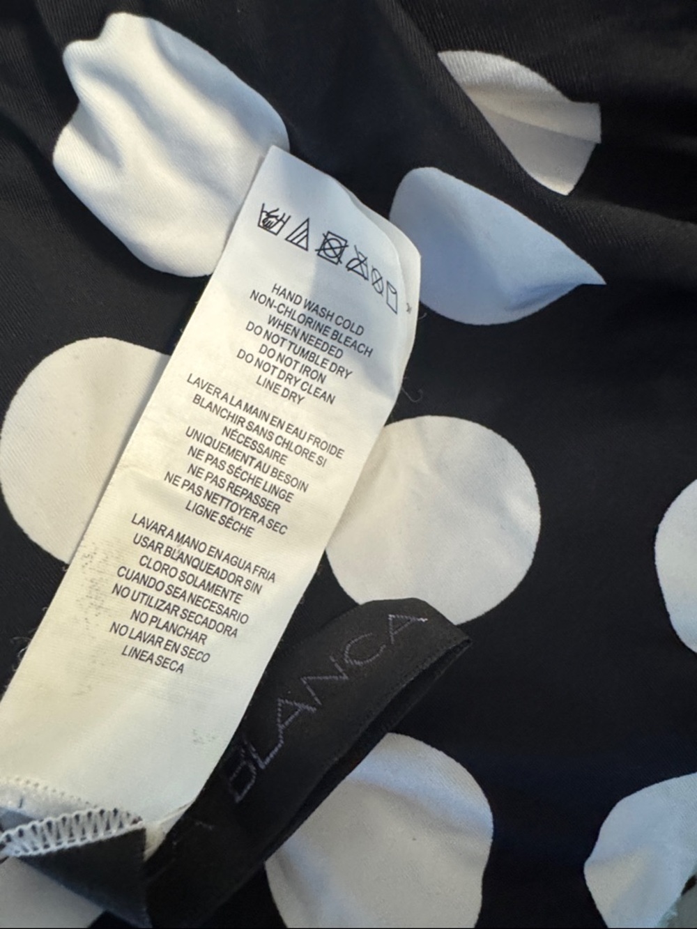 LA BLANCA Reversible Polka Dot High Cut One Piece Swimsuit Size 4 in Black 152 - Picture 10 of 12